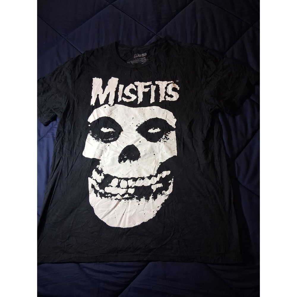 Misfits Fiend Skull Band T-Shirt Mens Large Black Punk Rock Graphic Tee
